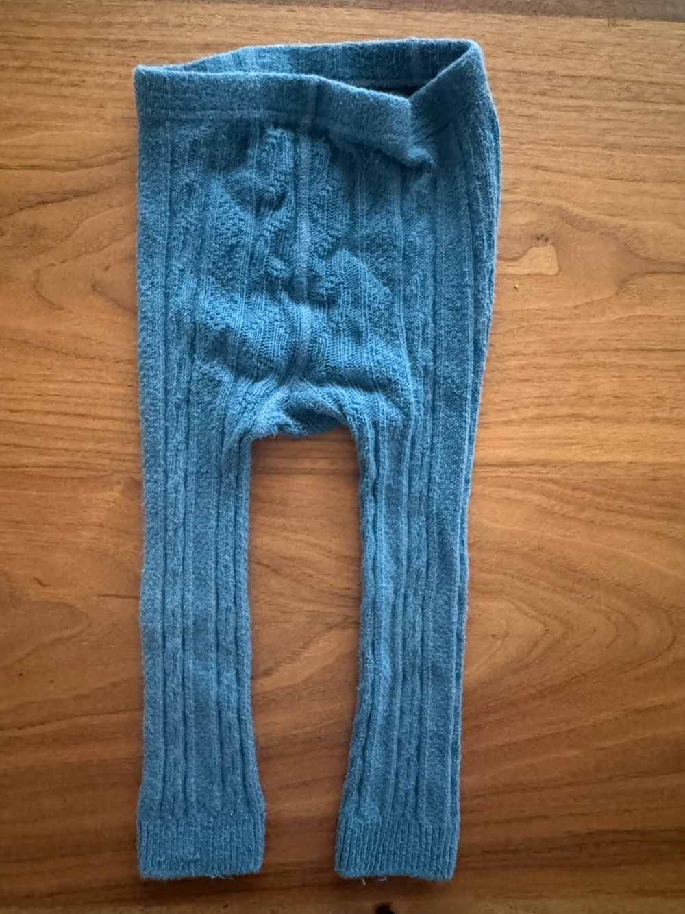 Mini Boden Dusty Blue Cable Knit Leg Warmers